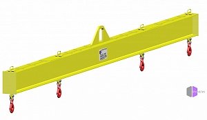 Траверса линейная за центр с переставными обоймами ТЛЦп