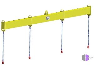Траверса линейная за центр с переставными обоймами ТЛЦп