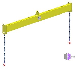 Траверса линейная за центр с переставными обоймами ТЛЦп